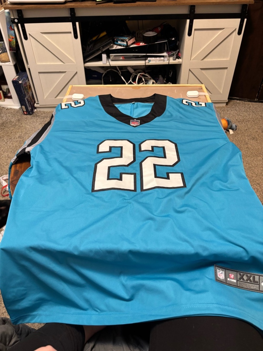Nike Men’s Teal/Black #22 Football Jersey - XXL